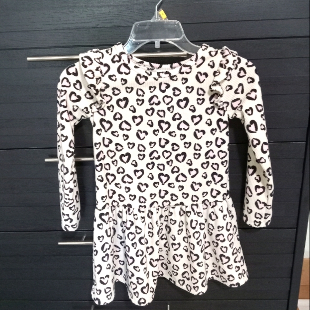 Jumping Beans Pink and Black Heart Dress